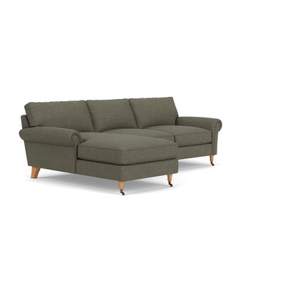 Chaise Large Left Hand - Deep Forest - Rustic Weave