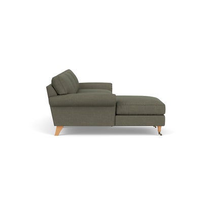Chaise Large Left Hand - Deep Forest - Rustic Weave