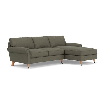 Chaise Large Right Hand - Deep Forest - Rustic Weave