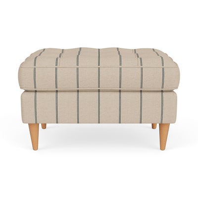 Foot Stool - Charcoal - Compton Stripe