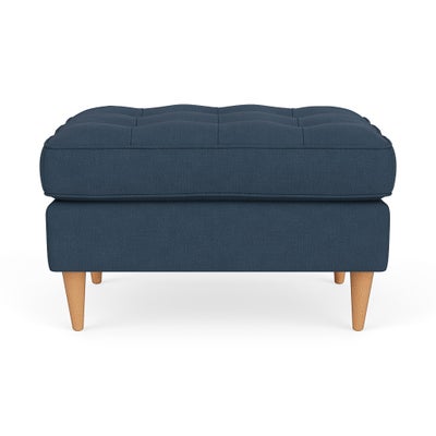 Foot Stool - Indigo - House Linen Mix