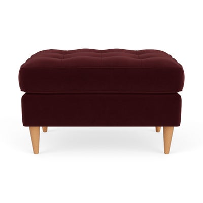 Foot Stool - Dark Rosehip - Matt Velvet