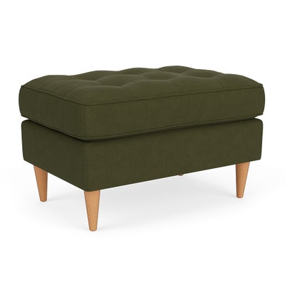 Foot Stool - Forest Green - House Linen Mix