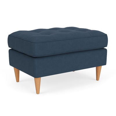 Foot Stool - Indigo - House Linen Mix