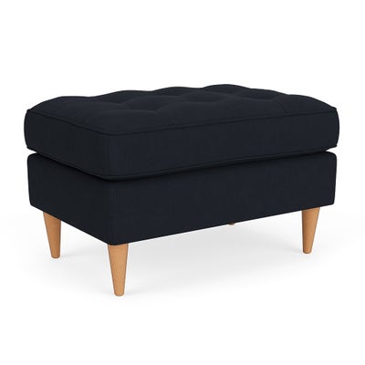 Foot Stool - Ink - House Linen Mix