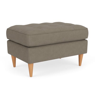 Foot Stool - Mid Grey - House Linen Mix