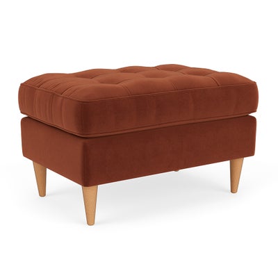 Foot Stool - Brick - Matt Velvet