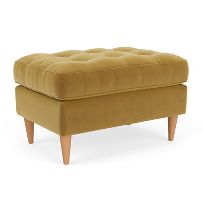 Foot Stool - Mustard - Matt Velvet