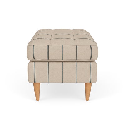 Foot Stool - Charcoal - Compton Stripe