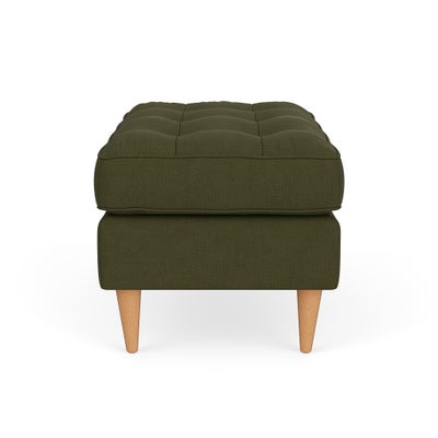 Foot Stool - Forest Green - House Linen Mix