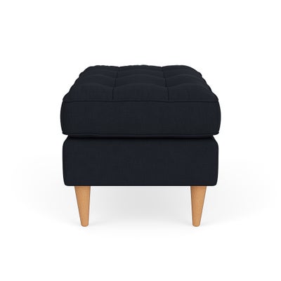 Foot Stool - Ink - House Linen Mix