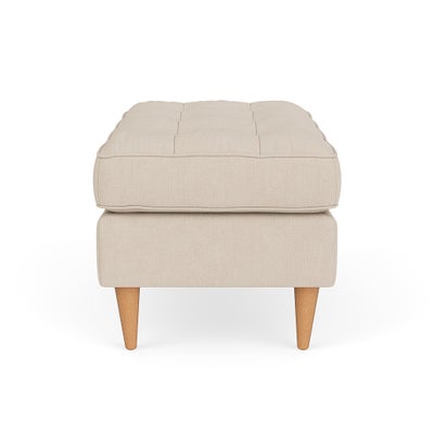 Foot Stool - Lily White - House Linen Mix