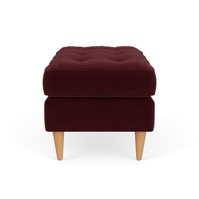 Foot Stool - Dark Rosehip - Matt Velvet