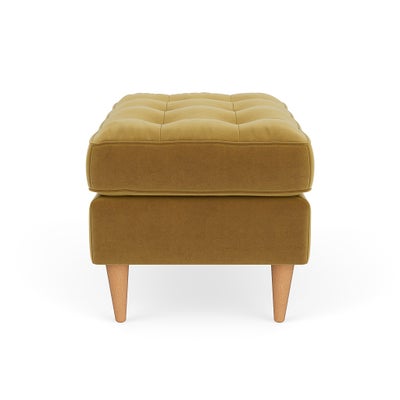 Foot Stool - Mustard - Matt Velvet