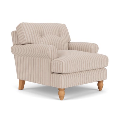 Armchair - Flax - Kingham Stripe