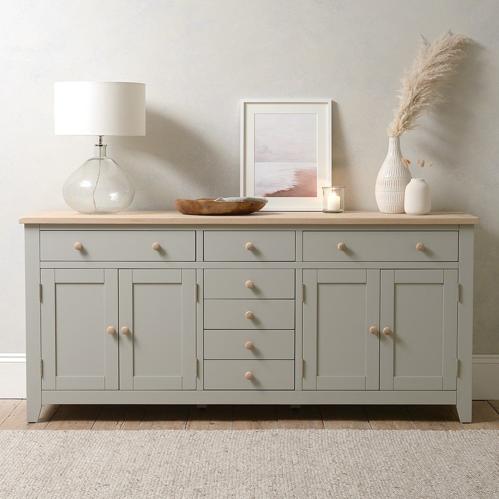 Chester Dove Grey Grand Sideboard - The Cotswold Company