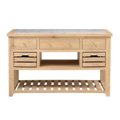Kitchen Island and Shaker Cupboard Set