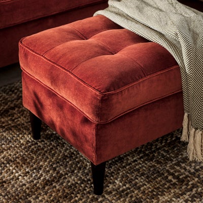 Foot Stool - Forest Green - House Linen Mix