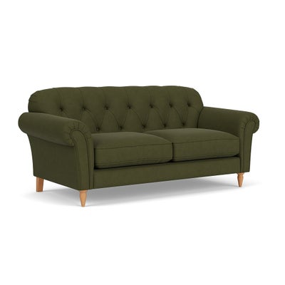 Large 2 Seater Sofa - Forest Green - House Linen Mix