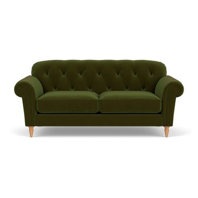 Large 2 Seater Sofa - Forest Green - Matt Velvet