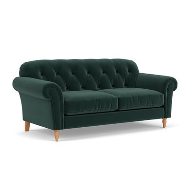 Large 2 Seater Sofa - Lake - Matt Velvet