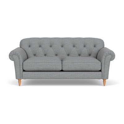 Large 2 Seater Sofa - Navy - Herringbone Weave