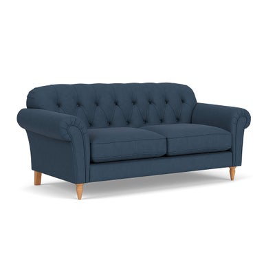 3 Seater Sofa - Indigo - House Linen Mix