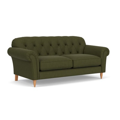 3 Seater Sofa - Forest Green - House Linen Mix