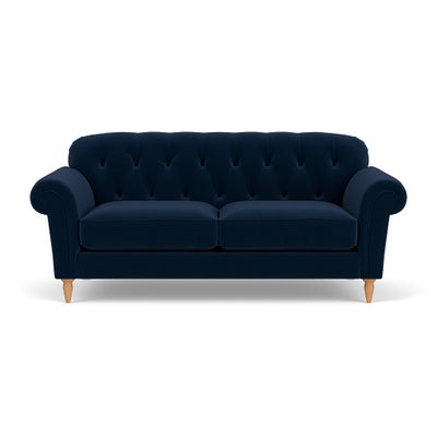 3 Seater Sofa - Deep Blue - Matt Velvet