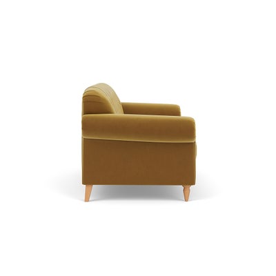3 Seater Sofa - Mustard - Matt Velvet