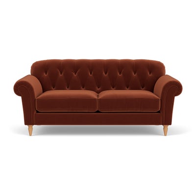 3 Seater Sofa - Brick - Matt Velvet