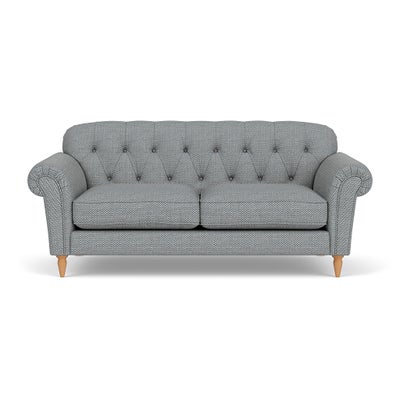 3 Seater Sofa - Navy - Herringbone Weave
