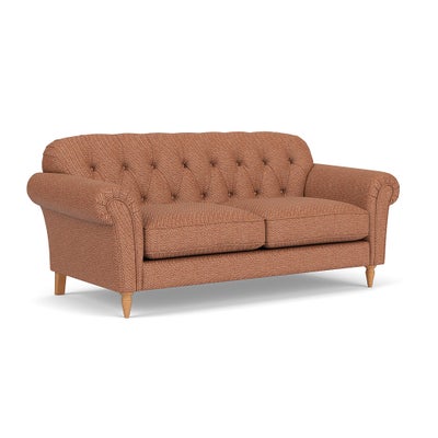 3 Seater Sofa - Brick - Herringbone Weave