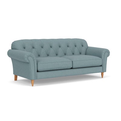 4 Seater Sofa - Sky Blue - House Linen Mix
