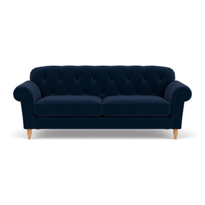 4 Seater Sofa - Deep Blue - Matt Velvet