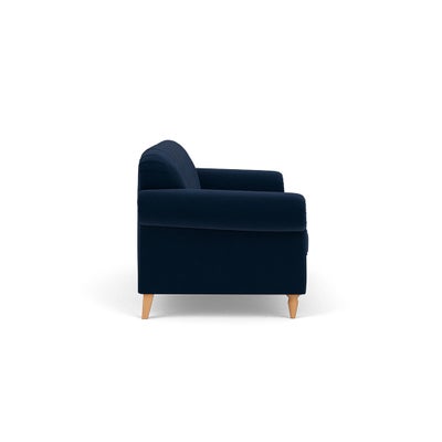 4 Seater Sofa - Deep Blue - Matt Velvet