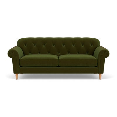 4 Seater Sofa - Forest Green - Matt Velvet
