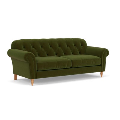 4 Seater Sofa - Forest Green - Matt Velvet