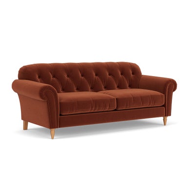 4 Seater Sofa - Brick - Matt Velvet