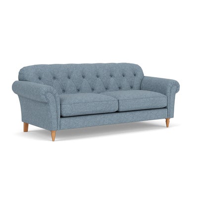 4 Seater Sofa - Mid Blue - Aquaclean Oxford