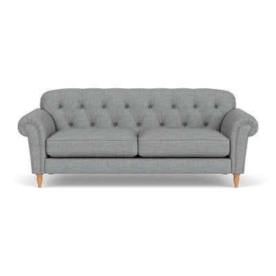 4 Seater Sofa - Navy - Herringbone Weave