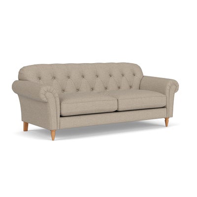 4 Seater Sofa - Natural - Herringbone Weave
