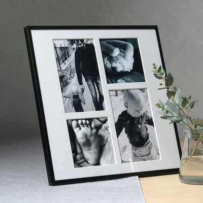 Fine Black Metal 4 Aperture Photo Frame