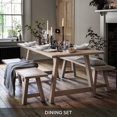 Dining Table and Bench Set