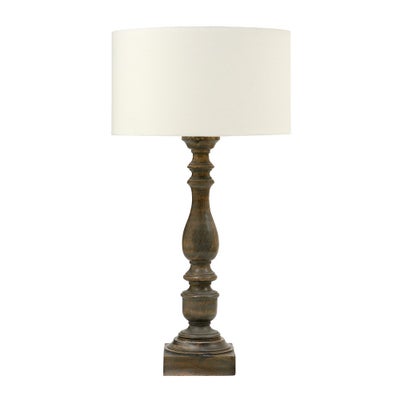 Elwyn Mango Wood Table Lamp - Grey Wash