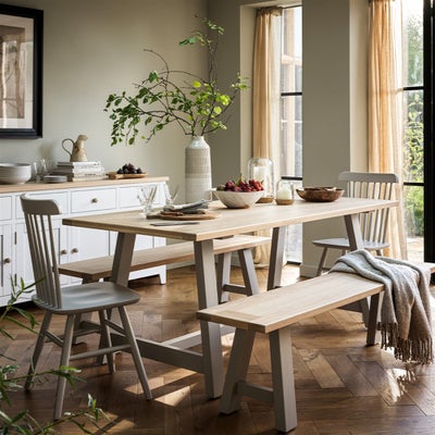 6 Seater Trestle Dining Table
