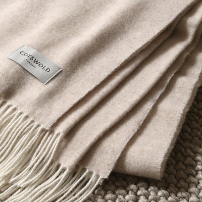 Throw With Cashmere Natural