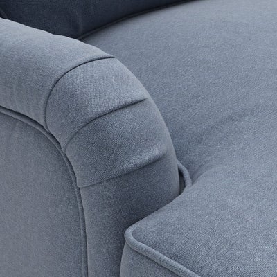 Chaise Large Right Hand - Indigo - House linen mix
