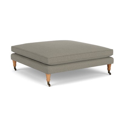Foot Stool - Flax - Rustic Weave
