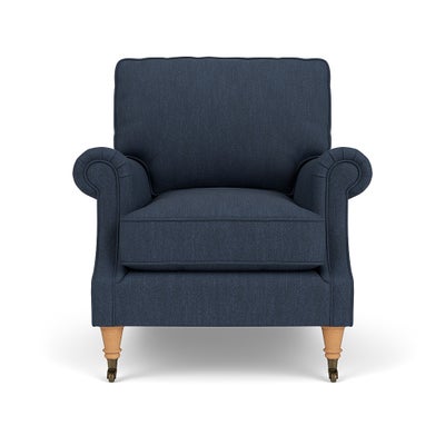 Armchair - Indigo - Luxury Italian Linen